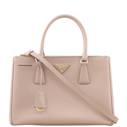 Prada Saffiano Lux Galleria Double Zip Tote Small