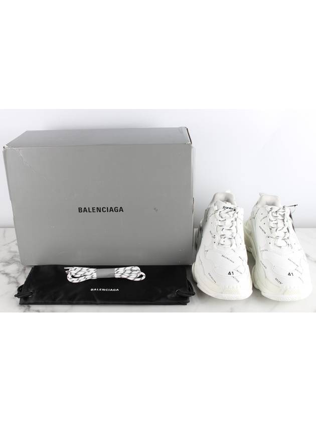 Luxury Balenciaga Trending 2026 My Multi Logo Triple S White 41 Domestic 260