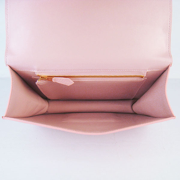Luxury Hermes Constance Cowskin Leather Bag H017 pink golden