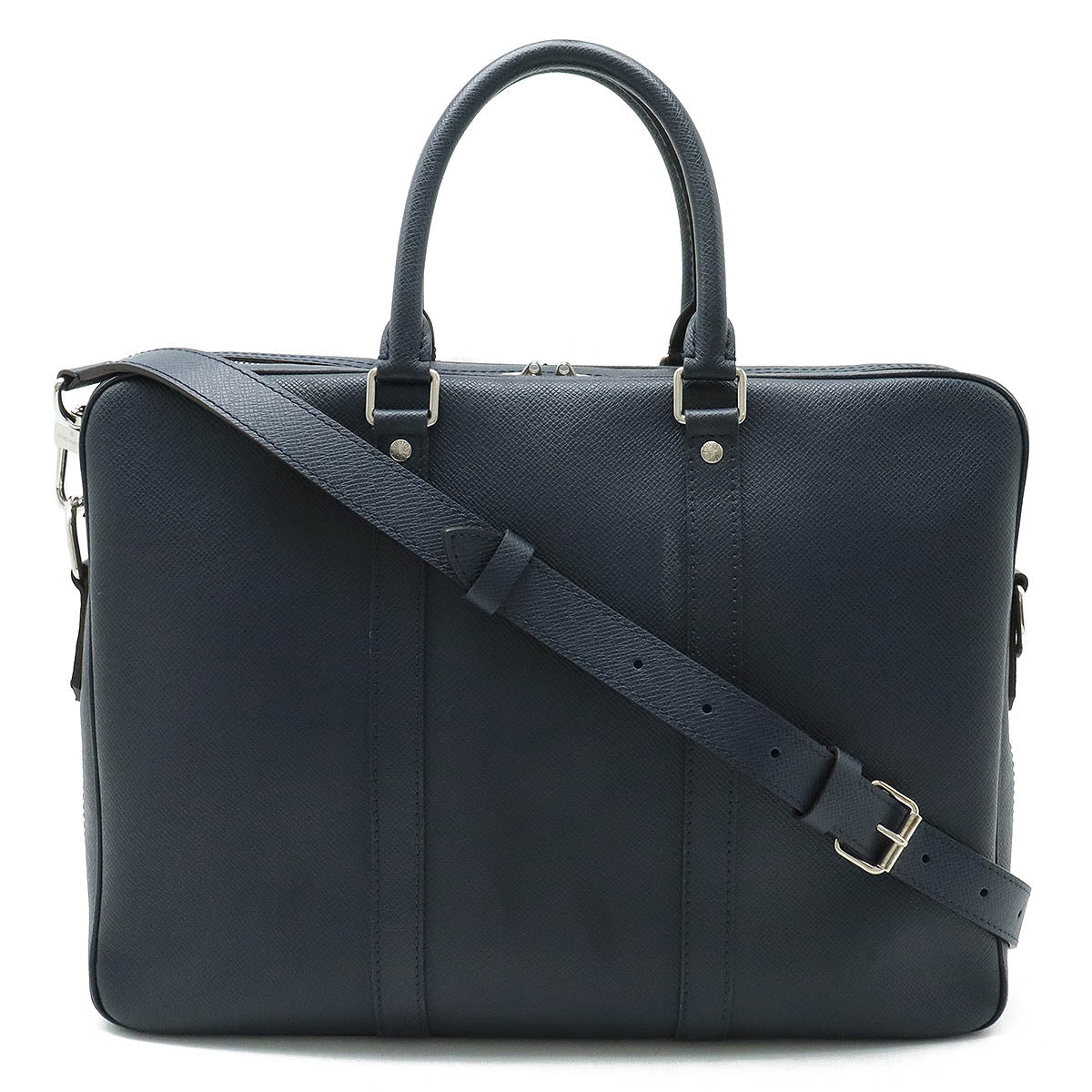 LOUIS VUITTON Louis Vuitton Tiger PDV Port Documentary Voyager PM Business Bag 2WAY Shell Bag Ocean Blue M306