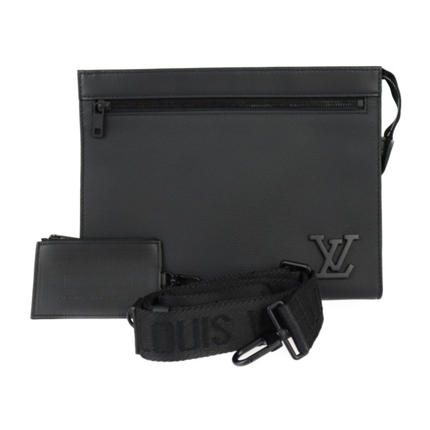 Louis Vuitton  Leather Clutch Bag Handbag Shoulder Bag