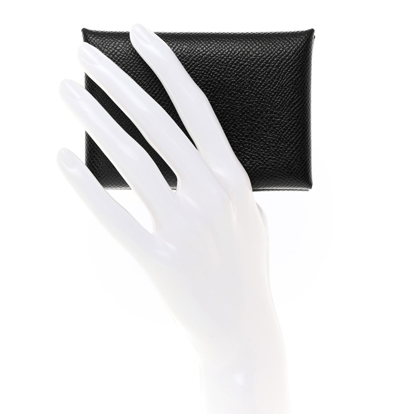 Hermes Epsom Calvi Duo Card Case Black