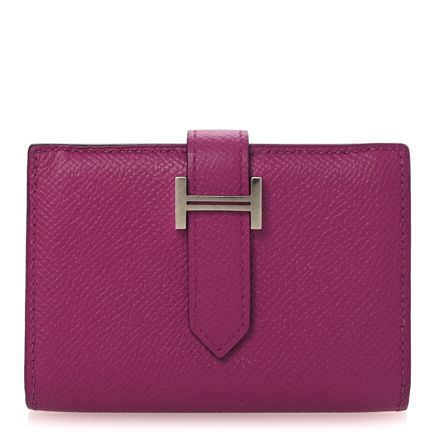 Hermes Epsom Mini Bearn Wallet Rose Pourpre