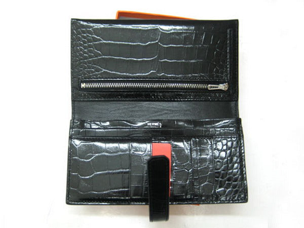 Luxury Hermes Wallet H1115 Ladies Wallet Black