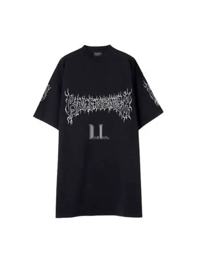 Luxury Balenciaga Trending 2026 Darkwave Cotton Short Sleeve T-Shirt Black