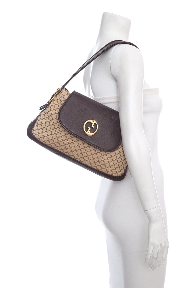 Gucci Brown Canvas Handbag