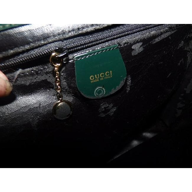 Gucci Vintage Pursesdesigner Purses Green Patent Leather Satchel
