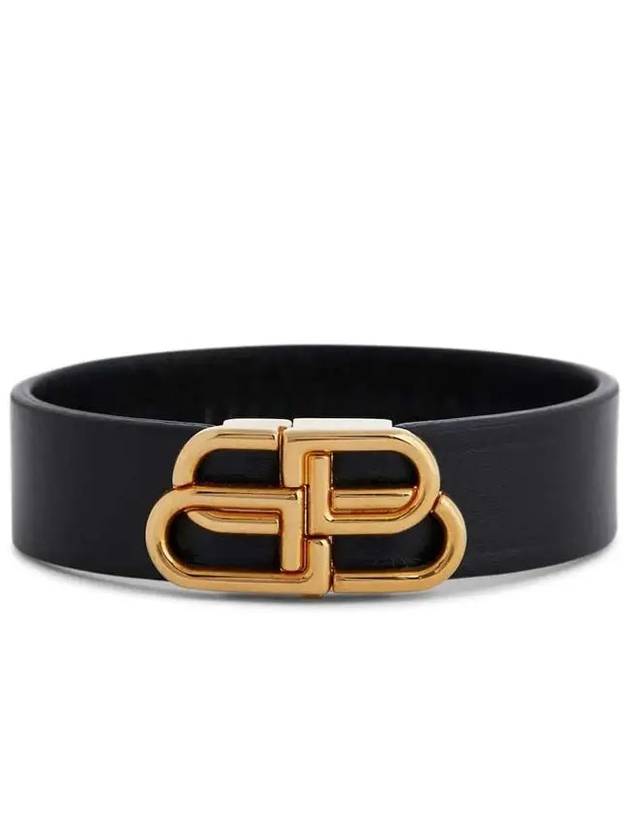 Luxury Balenciaga Trending 2026 BB Slim Cuff Bracelet Black
