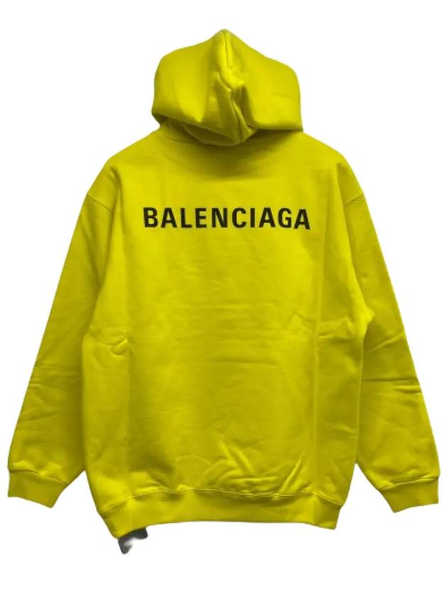 Luxury Balenciaga Trending 2026 Mini Logo Cotton Hoodie Yellow