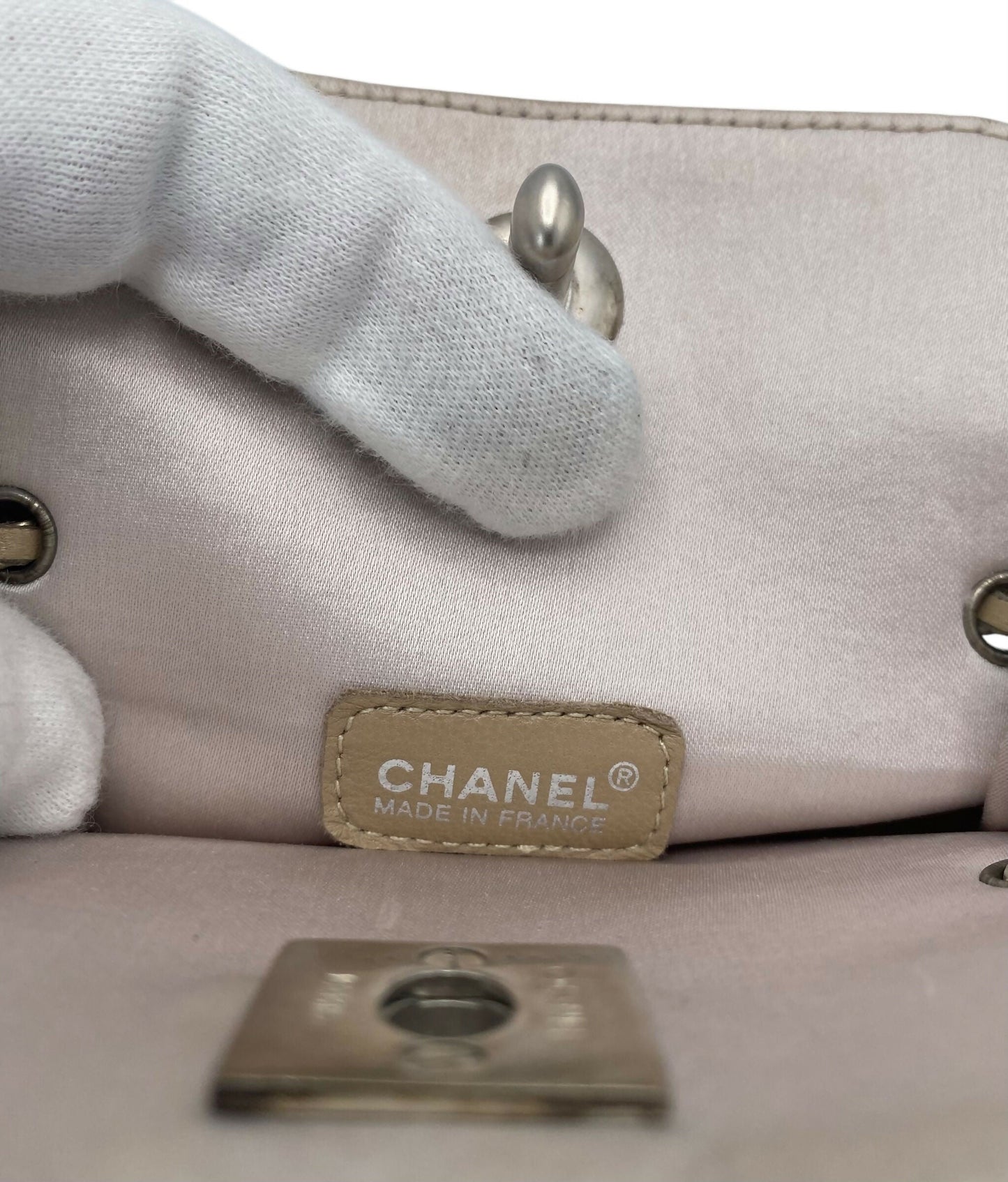 Chanel Extra Mini Beige Canvas CC Travel Ligne Bag