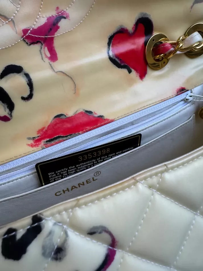 Chanel  1994 Jumbo Lips & Kisses Flap Bag