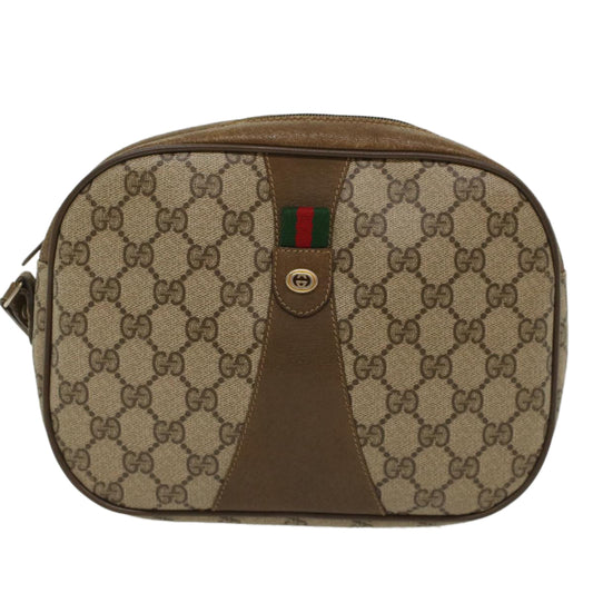 Gucci Leather Canvas Shoulder Bag
