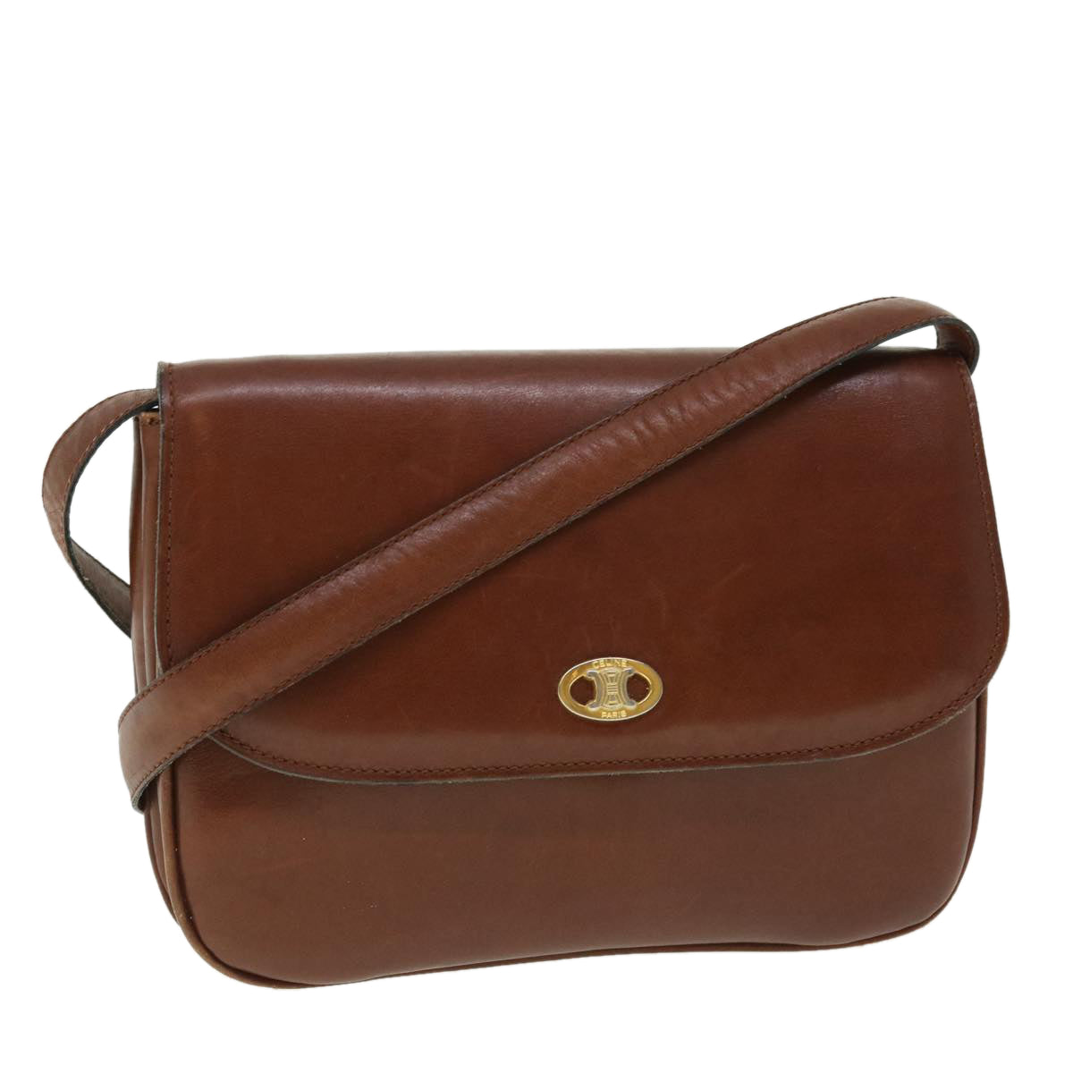 Luxury CELINE Shoulder Bag Leather Brown  ep1383