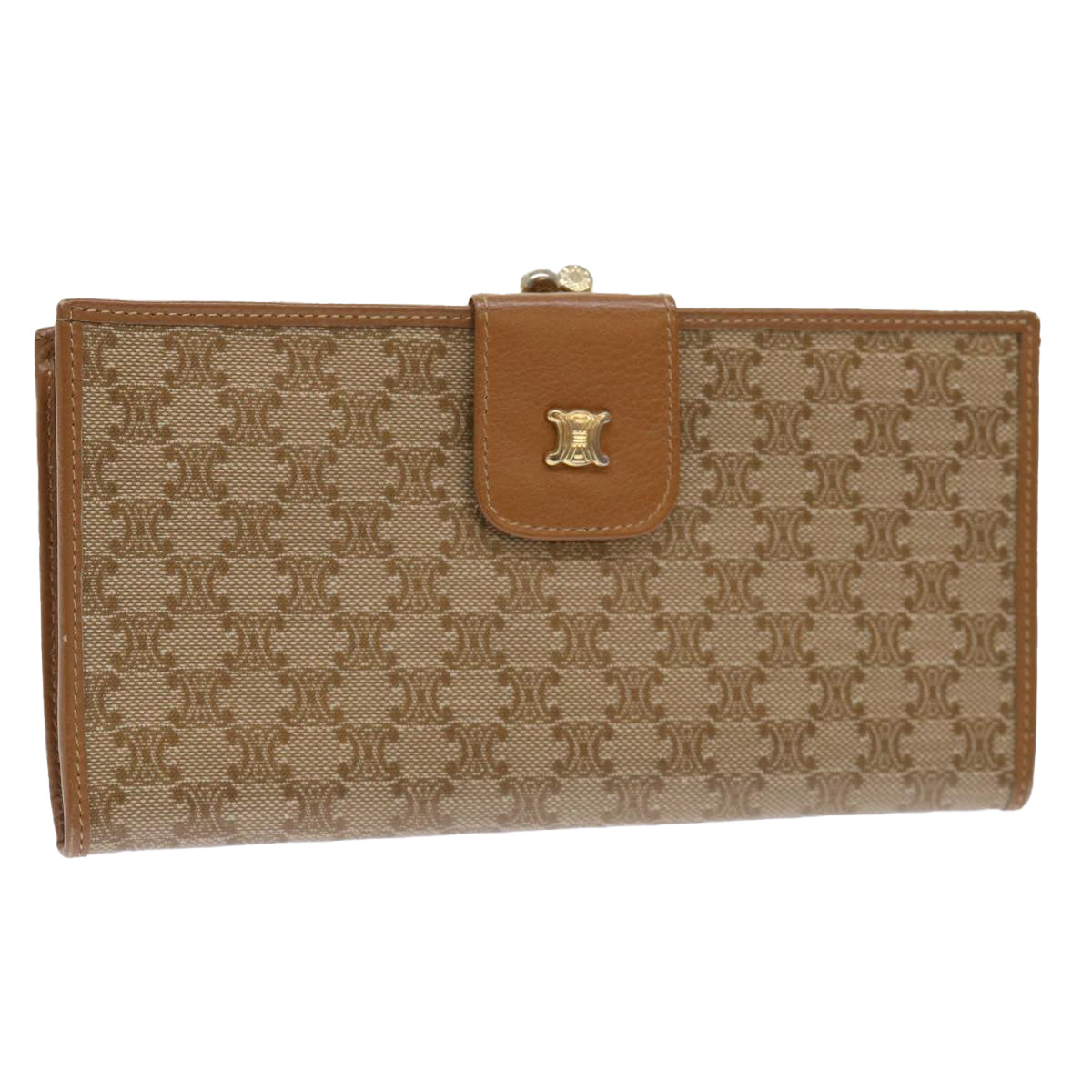Luxury CELINE Macadam Canvas Long Wallet Beige  ep1527