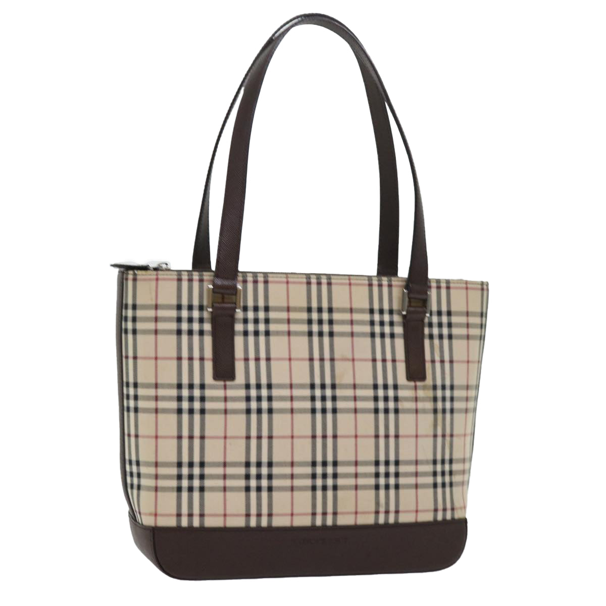 Luxury Burberry Shoulder Bag Nylon Leather Beige Auth ep1699