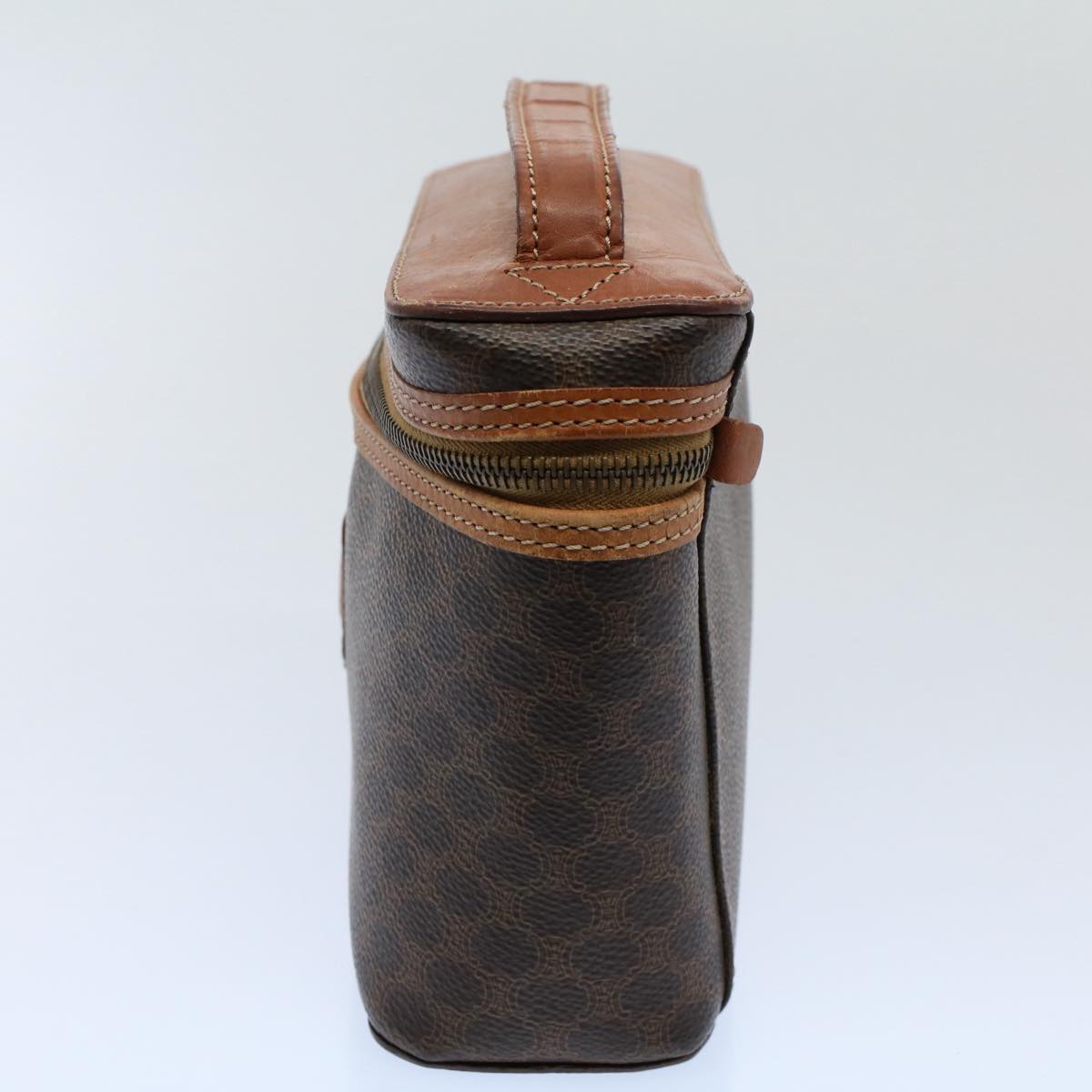 Luxury CELINE Macadam Canvas Hand Bag PVC Leather Brown  ep1829