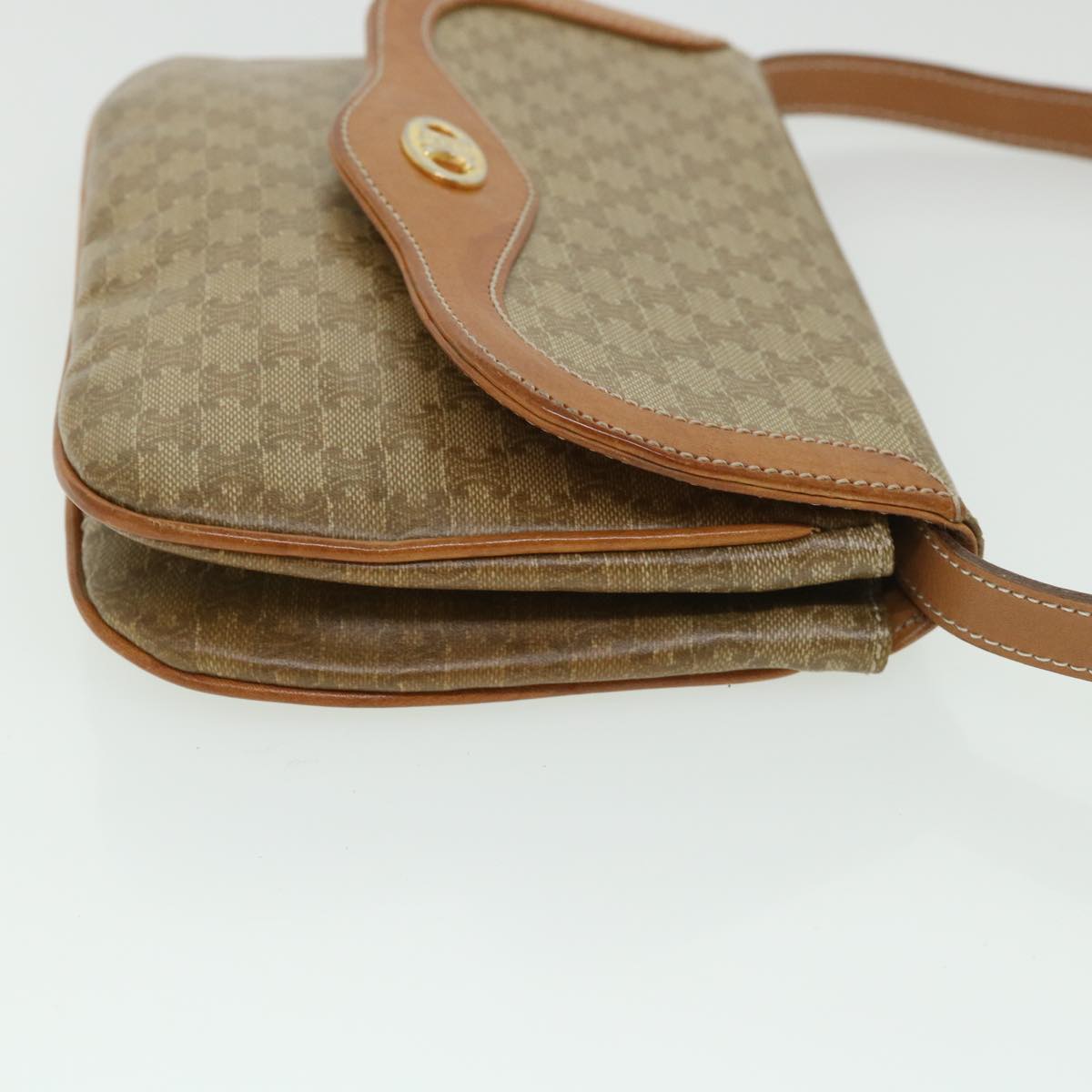 Luxury CELINE Macadam Canvas Shoulder Bag Beige  ep1877