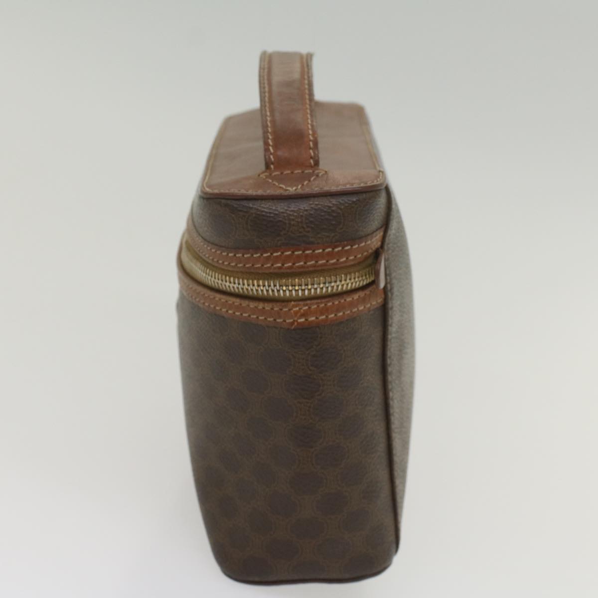 Luxury CELINE Macadam Canvas Hand Bag PVC Leather Brown  ep1954