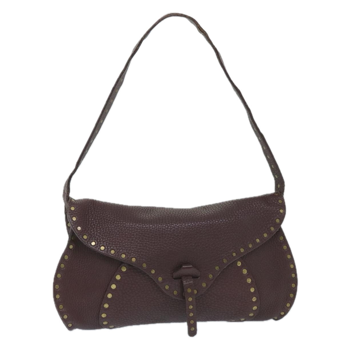 Luxury CELINE Shoulder Bag Leather Wine Red  ep2215