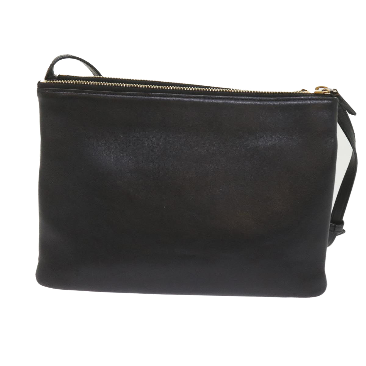 Luxury CELINE Trio PM Shoulder Bag Leather Black  ep2461