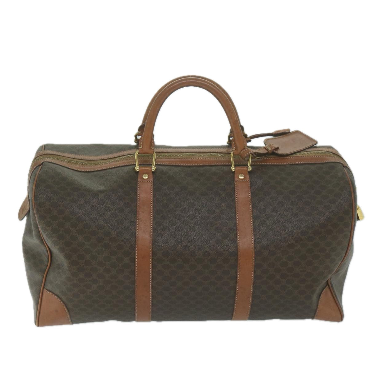 Luxury CELINE Macadam Canvas Boston Bag PVC Brown  ep2996