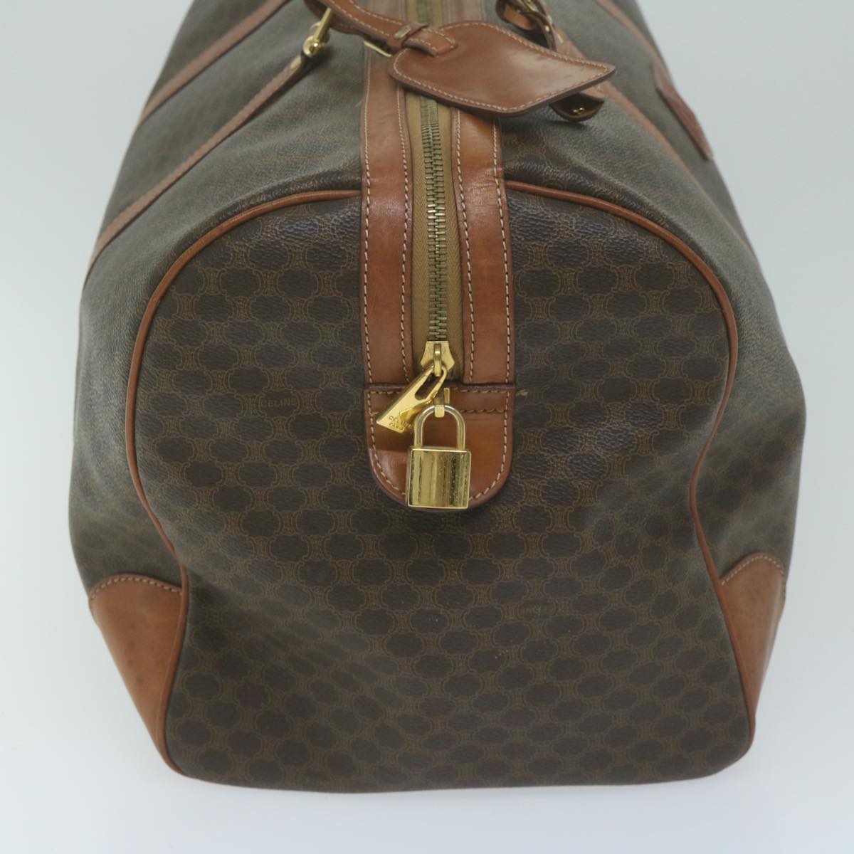 Luxury CELINE Macadam Canvas Boston Bag PVC Brown  ep2996