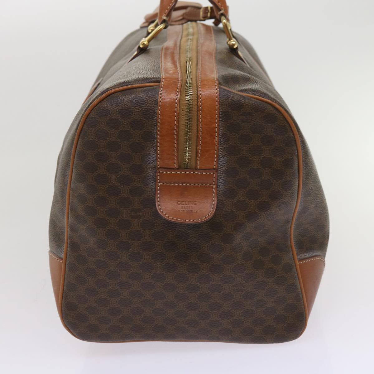 Luxury CELINE Macadam Canvas Boston Bag PVC Brown  ep2997