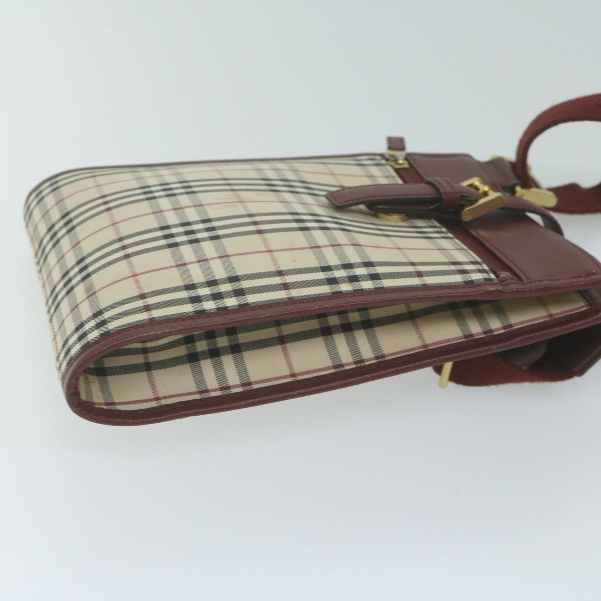 Luxury Burberry Nova Check Shoulder Bag Canvas Beige Auth ep3200
