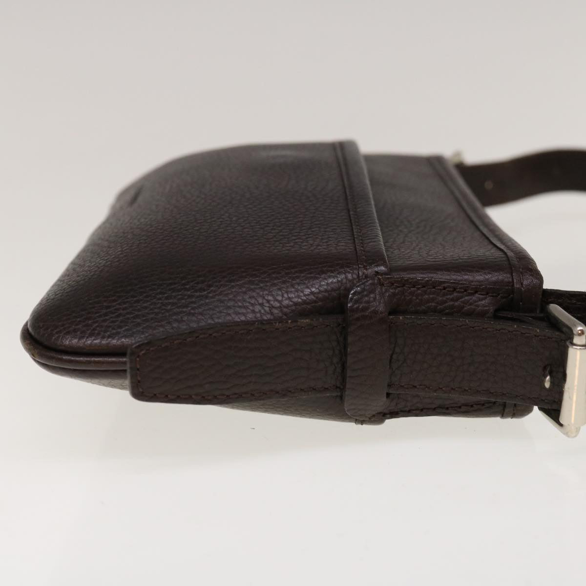 Luxury Burberry Shoulder Bag Leather Brown Auth ep3221