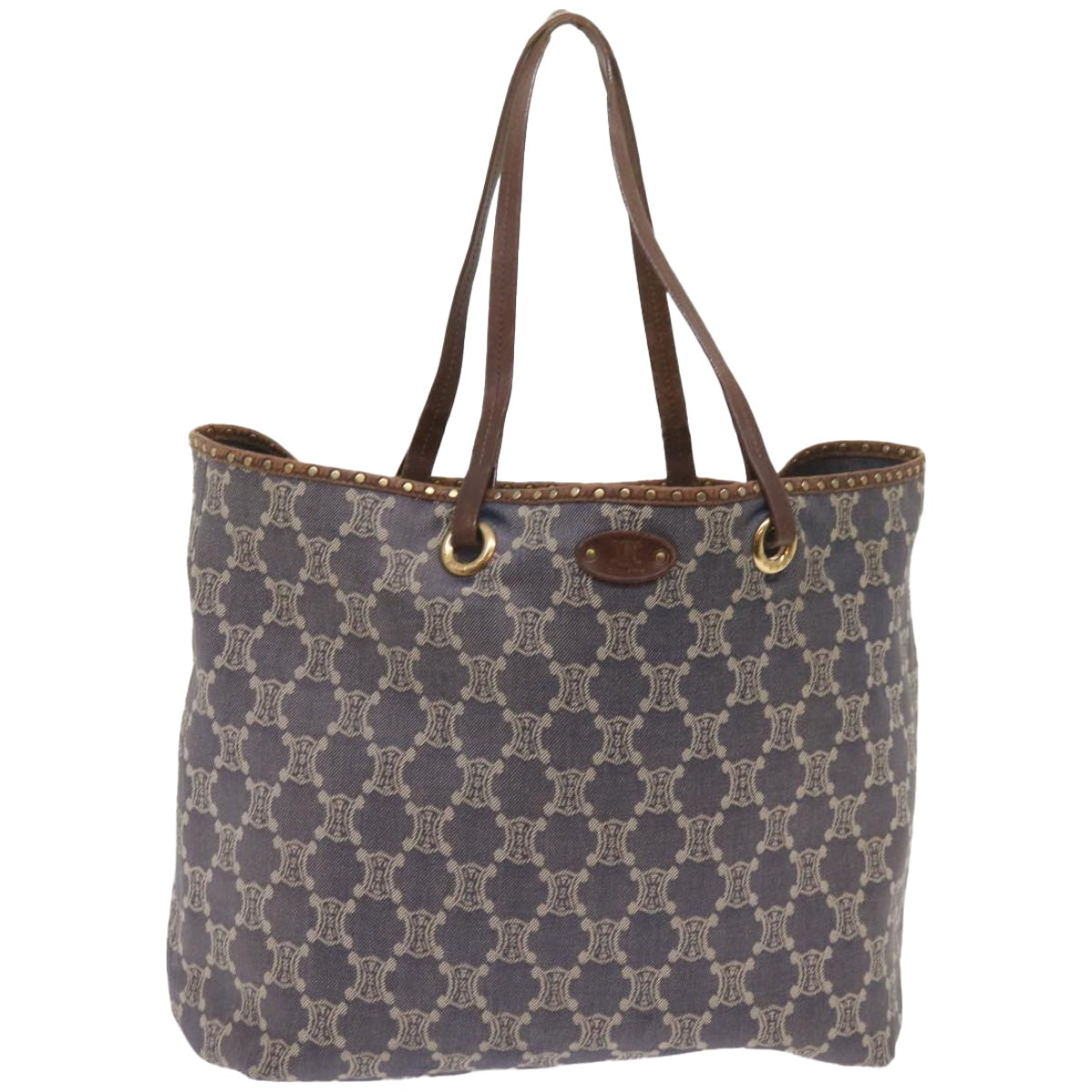 Luxury CELINE Paris Macadam Canvas Tote Bag Blue  ep3301