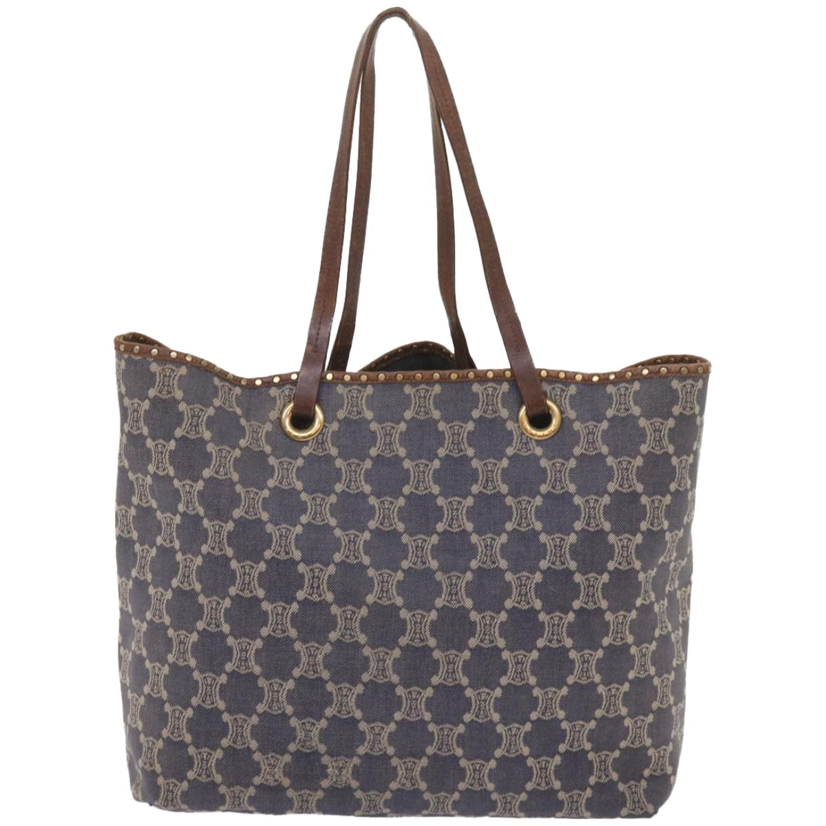 Luxury CELINE Paris Macadam Canvas Tote Bag Blue  ep3301