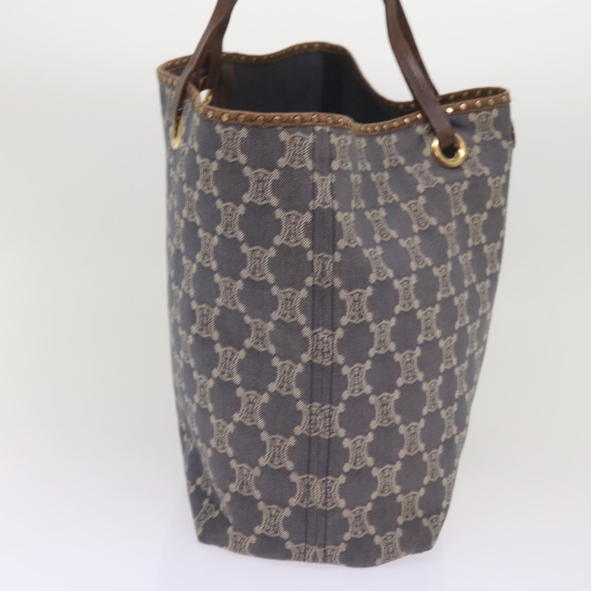 Luxury CELINE Paris Macadam Canvas Tote Bag Blue  ep3301