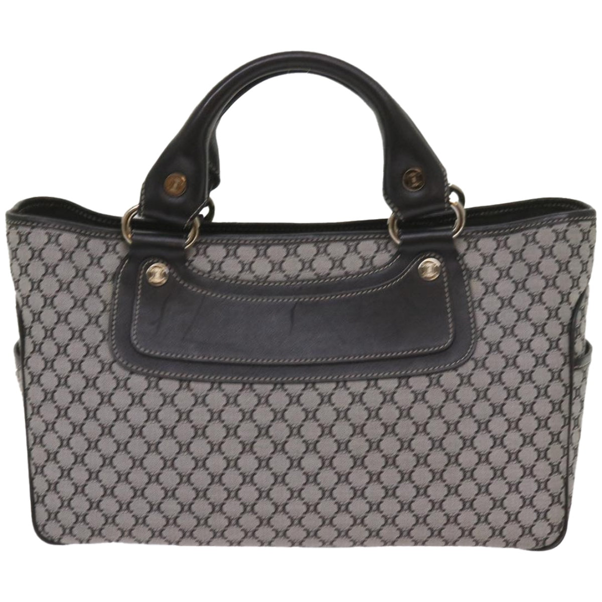 Luxury CELINE Macadam Canvas Hand Bag Gray  ep3314