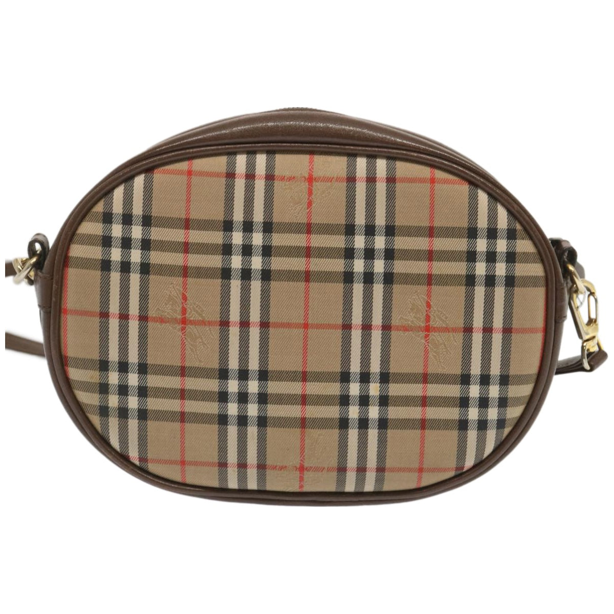 Luxury BurberrySs Nova Check Shoulder Bag Canvas Beige Auth ep3529