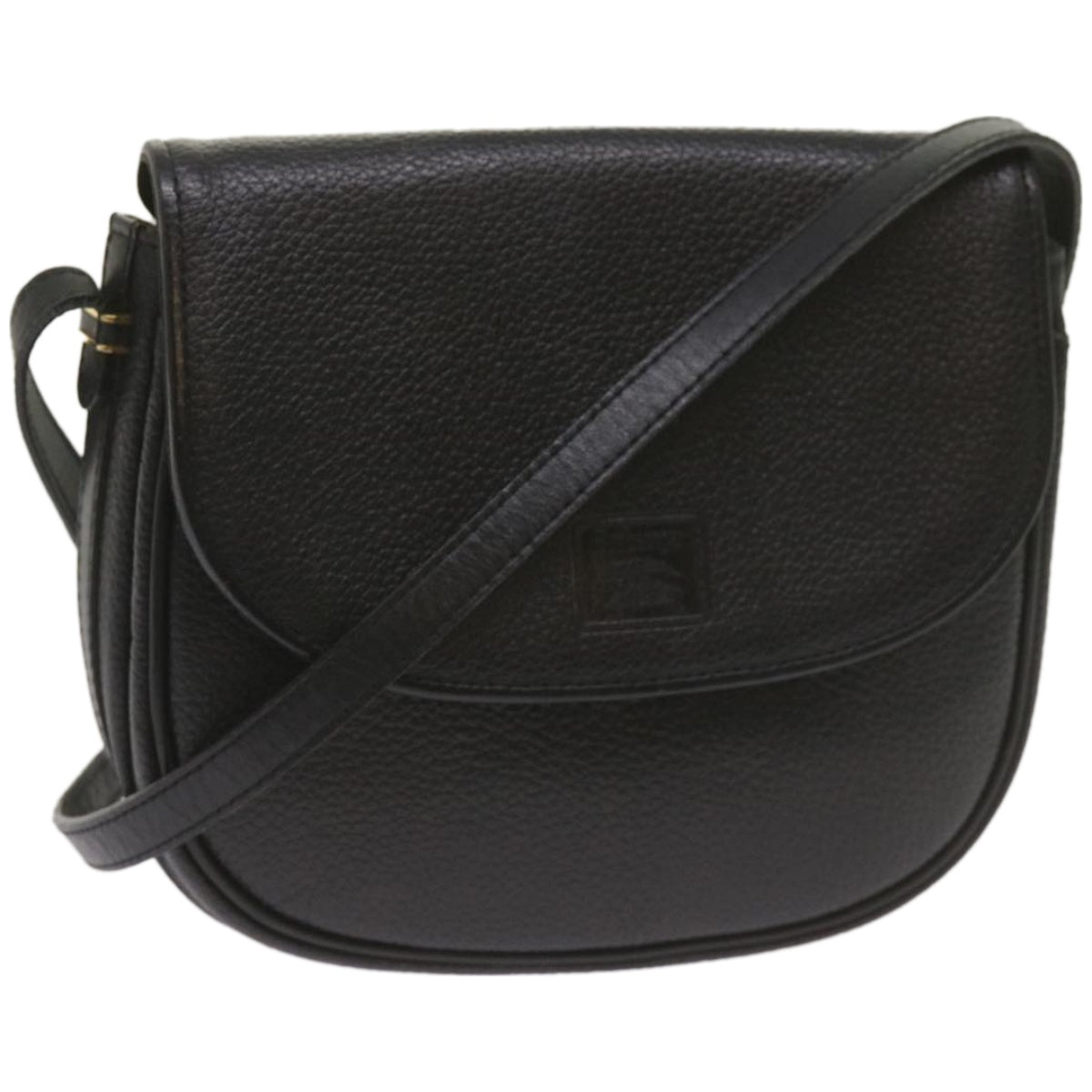 Luxury BurberrySs Shoulder Bag Leather Black Auth ep3585