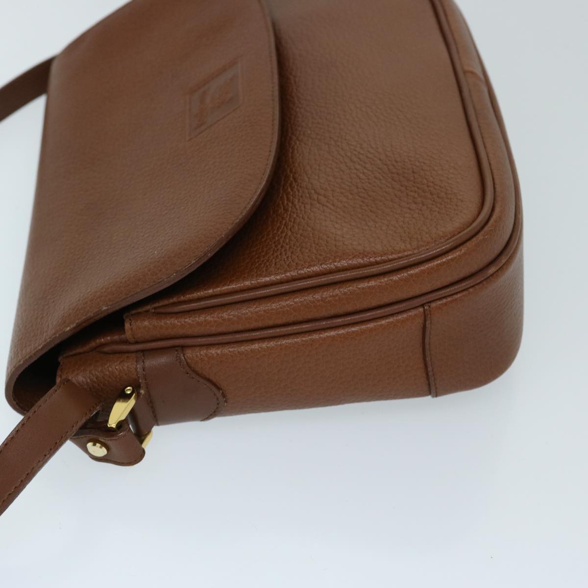 Luxury BurberrySs Shoulder Bag Leather Brown Auth ep3760