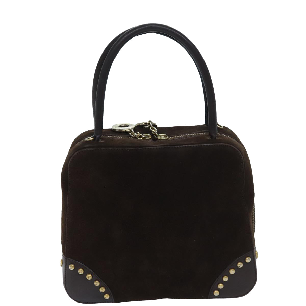 Luxury CELINE Hand Bag Suede 2way Brown  ep3900