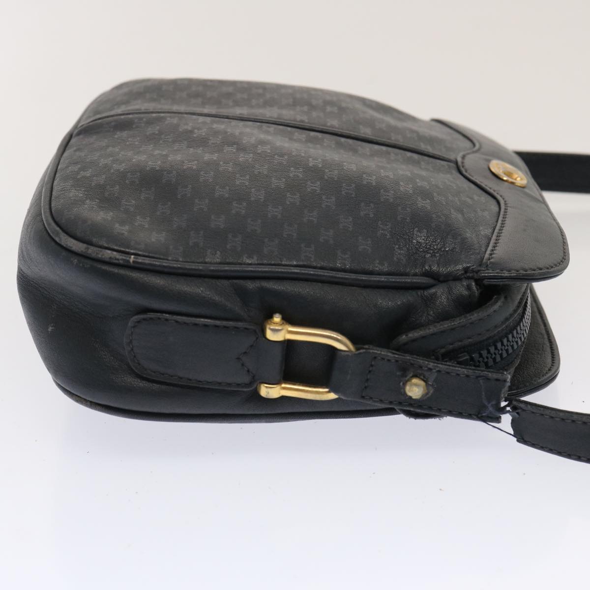Luxury CELINE Macadam Canvas Shoulder Bag Navy  ep3990