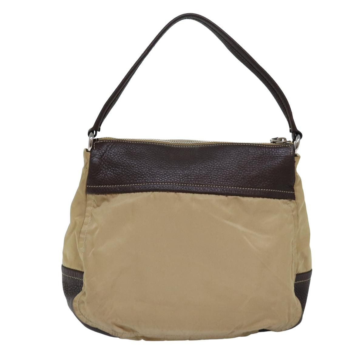 PRADA Shoulder Bag Nylon Beige Auth ep4286