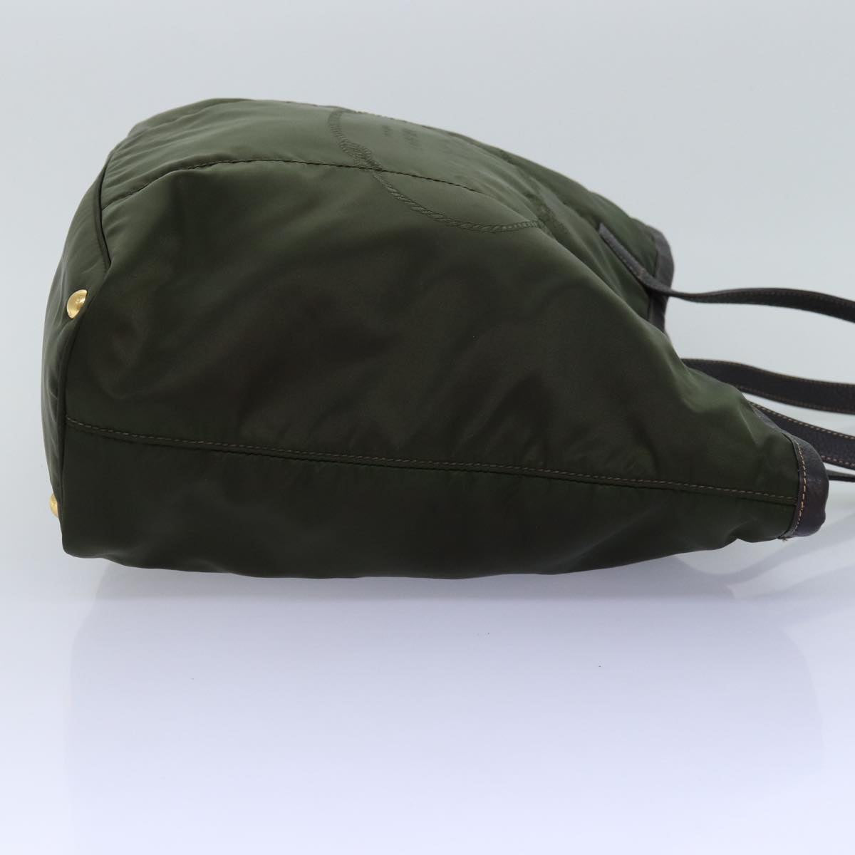 PRADA Tote Bag Nylon Khaki Auth ep4350