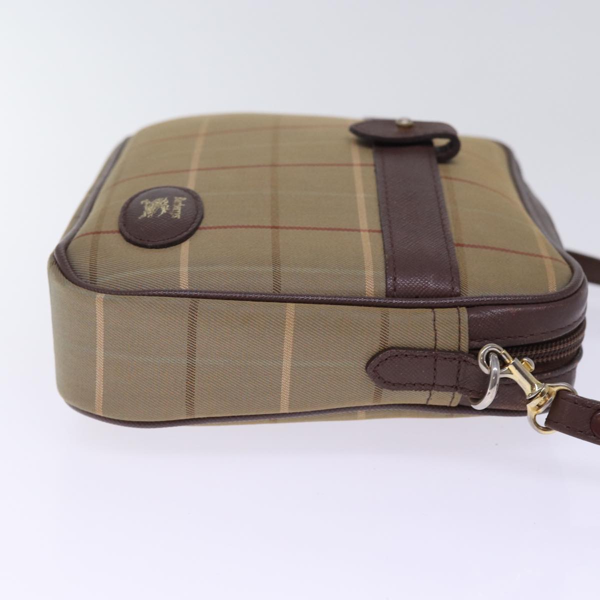 Luxury BurberrySs Nova Check Shoulder Bag Canvas Brown Auth ep4438