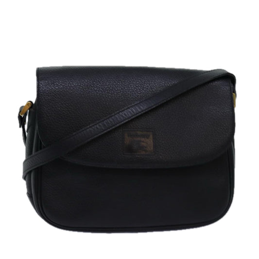 Luxury BurberrySs Shoulder Bag Leather Black Auth ep4503