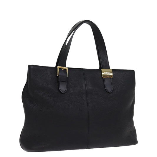 Luxury BurberrySs Hand Bag Leather Black Auth ep4536
