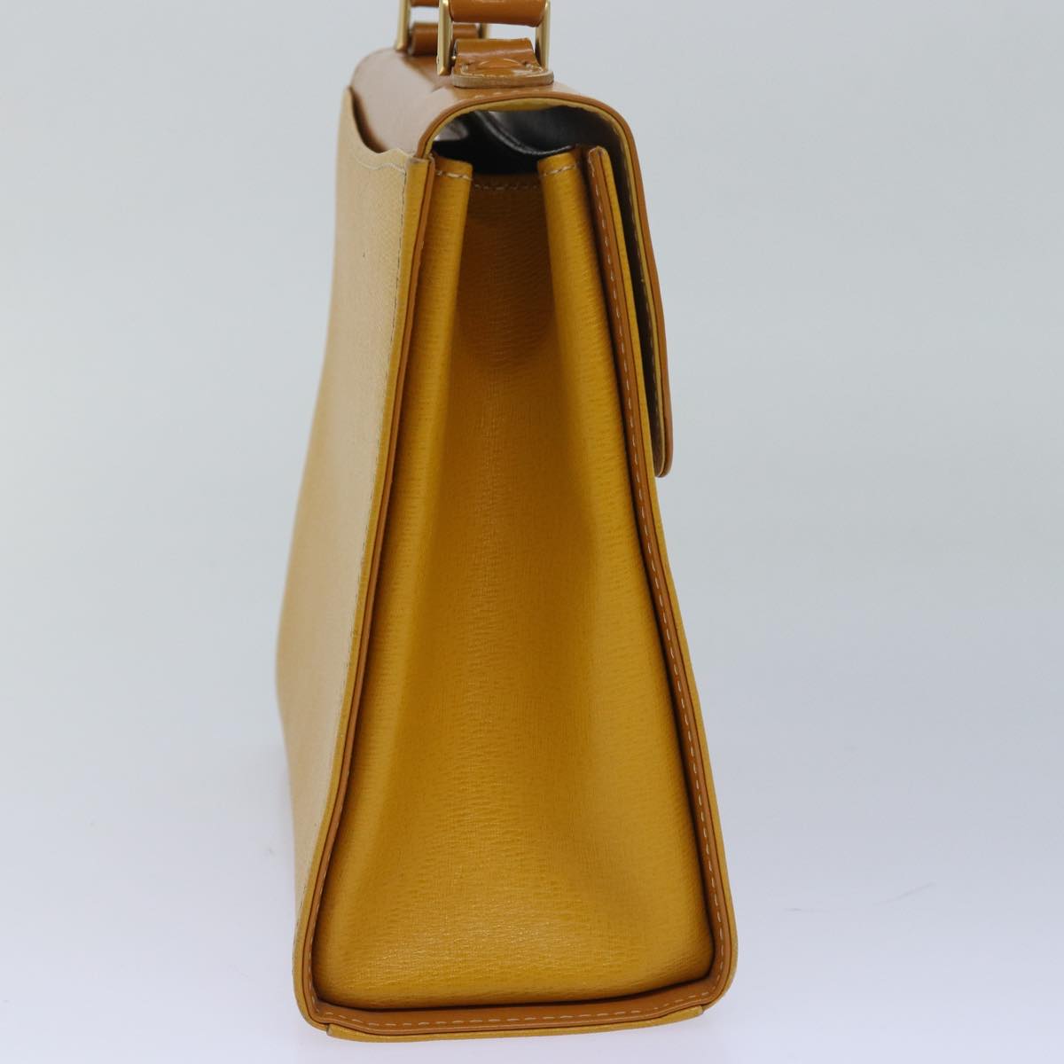 Luxury BurberrySs Hand Bag Leather Yellow Auth ep4711