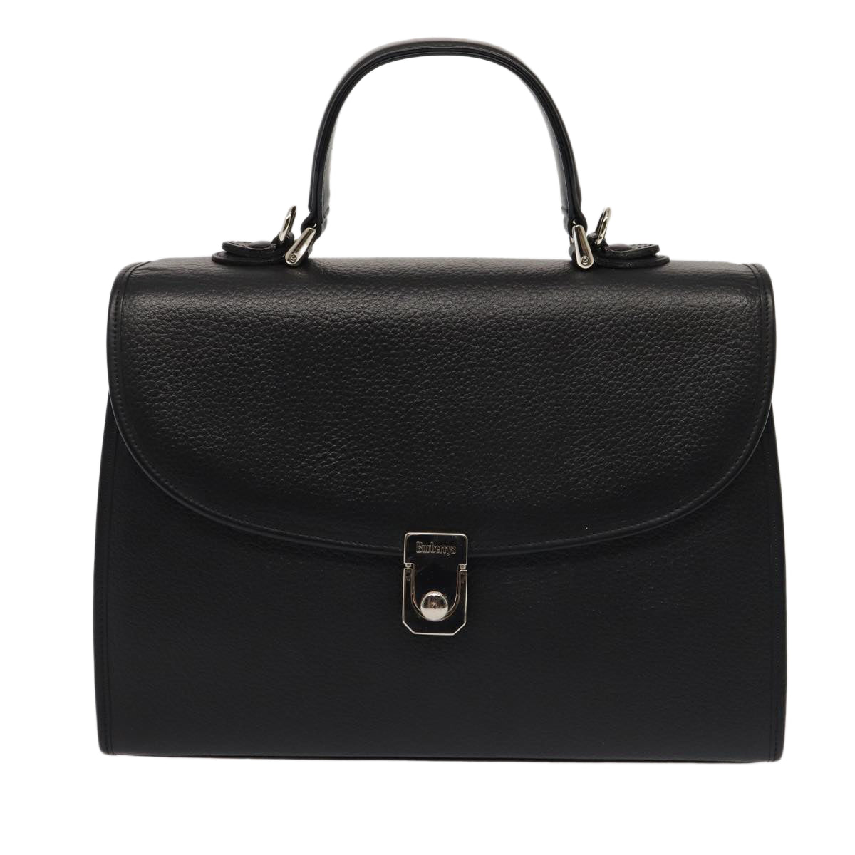 Luxury BurberrySs Hand Bag Leather 2way Black Auth ep4940