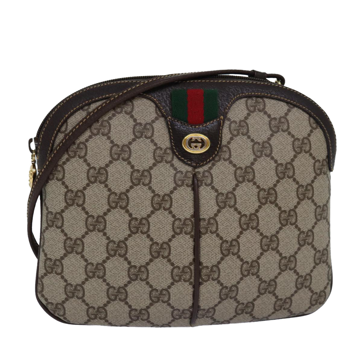 Gucci Leather Canvas Shoulder Bag