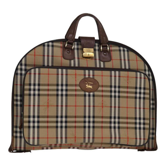 Luxury BurberrySs Nova Check Garment Cover Canvas Beige Brown Auth ep5154