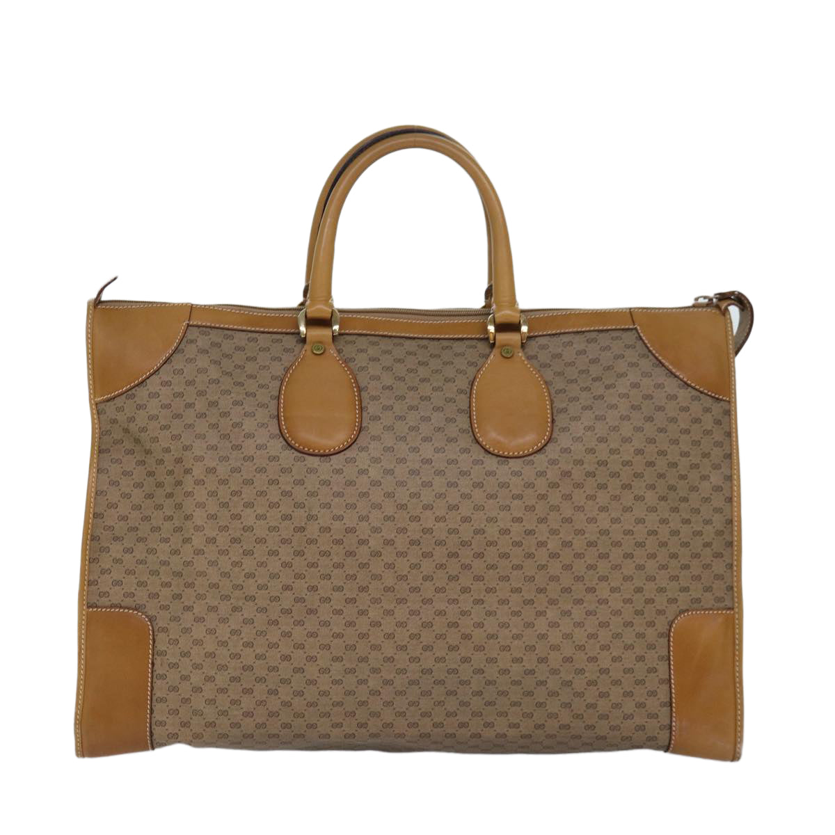 Gucci Leather Canvas Handbag