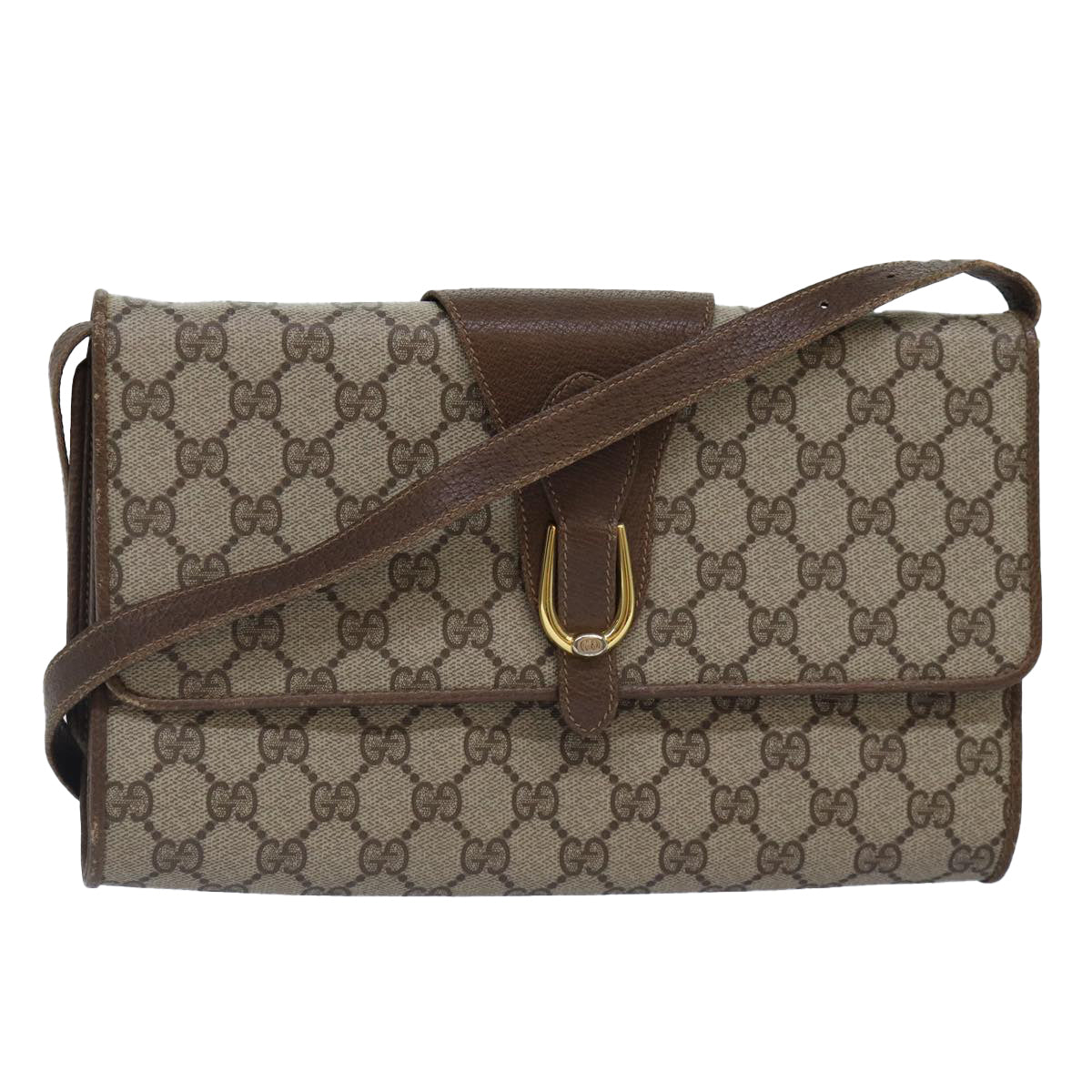 Gucci Leather Canvas Shoulder Bag