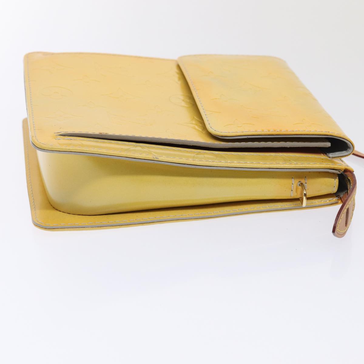 LOUIS VUITTON Monogram Vernis Motto Accessory Pouch Gris M91030 LV Auth ep5339